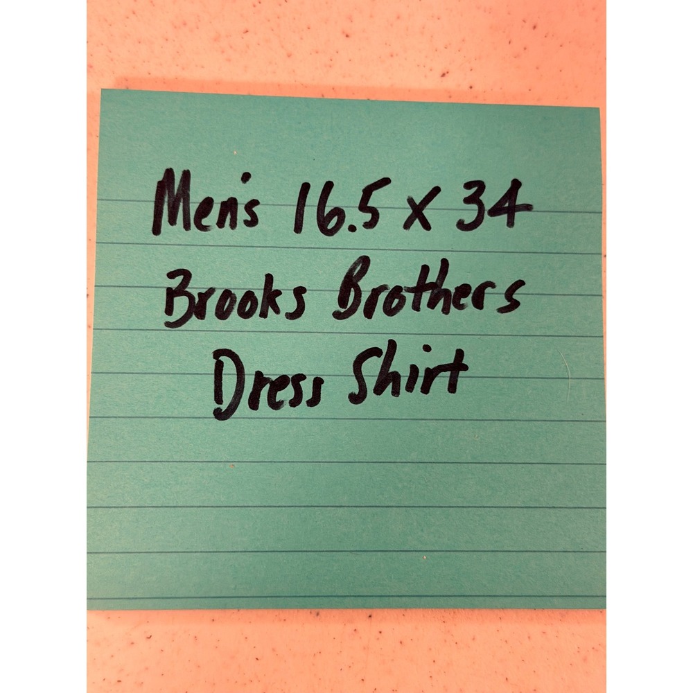 Brooks Brothers Mens 16.5X34 Light Blue Oxford Cloth Button Down Dress Shirt - Picture 6 of 6